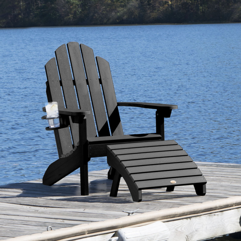 Bay Isle Home Nelsonville Plastic Adirondack Chair with Ottoman Wayfair